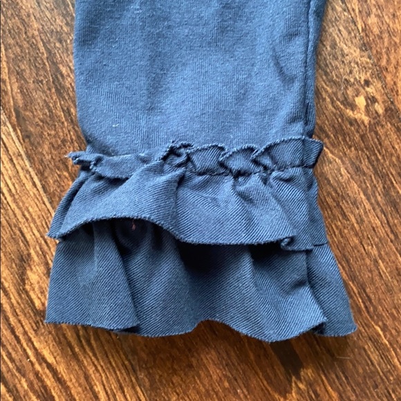 Crewcuts Girls Navy Ruffle Leggings Size 2T - Picture 2 of 5